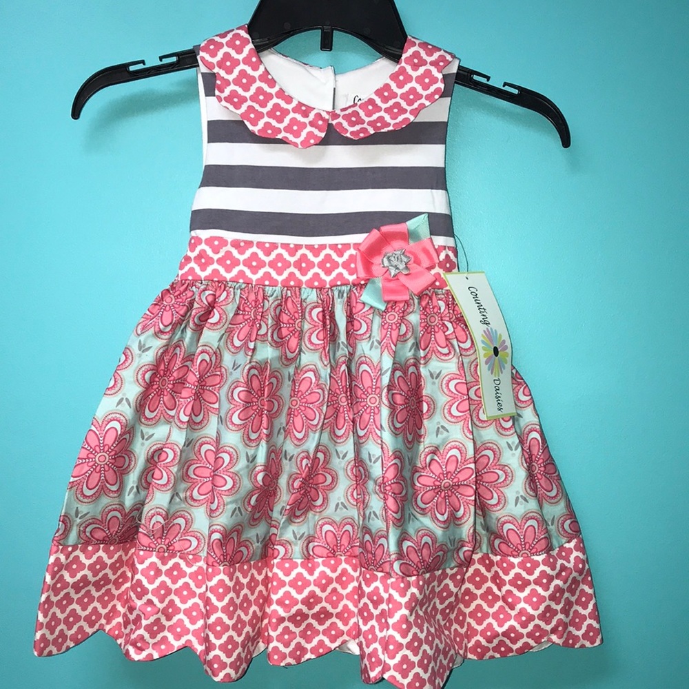 4/4T girls dress Counting Daisies. NWT.